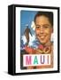 Maui, Surfer and Diving Boy-null-Framed Stretched Canvas