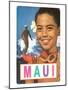 Maui, Surfer and Diving Boy-null-Mounted Art Print