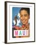 Maui, Surfer and Diving Boy-null-Framed Art Print