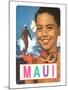 Maui, Surfer and Diving Boy-null-Mounted Art Print