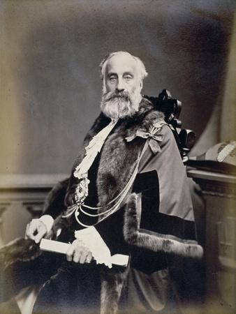 Mr Burt, Sheriff of London, Wearing Scarlet Gown, Shrieval Badge and Chain, C1865