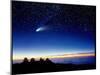 Mauna Kea Observatory & Comet Hale-Bopp-David Nunuk-Mounted Premium Photographic Print