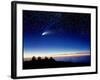 Mauna Kea Observatory & Comet Hale-Bopp-David Nunuk-Framed Photographic Print