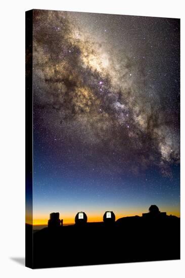 Mauna Kea Telescopes And Milky Way-David Nunuk-Stretched Canvas