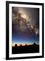 Mauna Kea Telescopes And Milky Way-David Nunuk-Framed Photographic Print