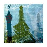 Paris (French Blue)-Maura Allen-Stretched Canvas