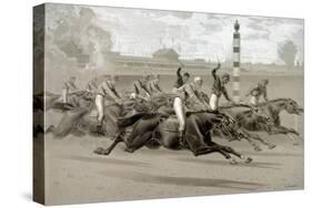 Maurer: Horse Race-Louis Maurer-Stretched Canvas