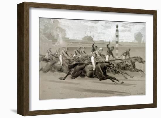 Maurer: Horse Race-Louis Maurer-Framed Giclee Print