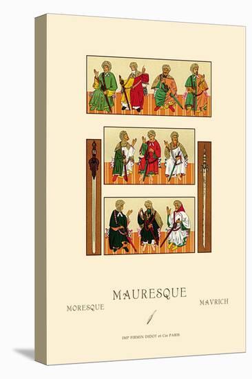 Mauresque Noblemen-Racinet-Stretched Canvas