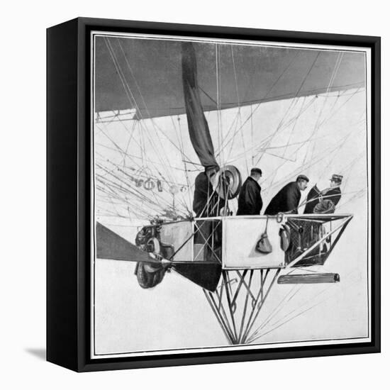 Maurice Berteaux, Minister for the War in the Lebaudy Airship, 3rd November 1905-null-Framed Stretched Canvas