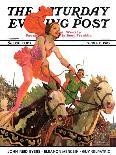 "Racing to the Fire," Saturday Evening Post Cover, January 12, 1935-Maurice Bower-Giclee Print