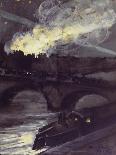 Bombardement de Paris en 1918, incendie rue de Rivoli, 12 avril 1918-Maurice Busset-Stretched Canvas