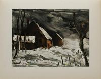 La Maladrerie Sous la Neige, 1956-Maurice De Vlaminck-Collectable Print
