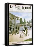 Maurice Garin Winning the Paris-Brest Cycle Race, 1901-null-Framed Stretched Canvas