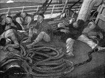 Conrad, Typhoon, on Deck-Maurice Greiffenhagen-Art Print