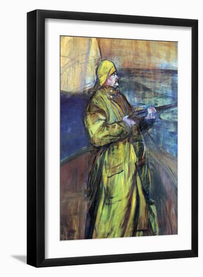 Maurice Joyant At The Bay Somme-Henri de Toulouse-Lautrec-Framed Art Print