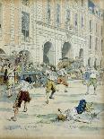 Duel Between Boutteville and Beuvron on Place Royale in Paris at Noon-Maurice Leloir-Art Print