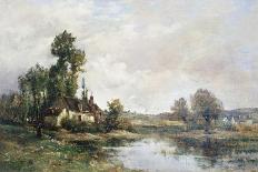 The Farm on the Pond-Maurice Levis-Stretched Canvas