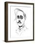 Maurice Maeterlinck - caricature of Belgian playwright-Neale Osborne-Framed Giclee Print
