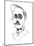 Maurice Maeterlinck - caricature of Belgian playwright-Neale Osborne-Mounted Giclee Print