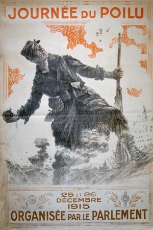 Journée Du Poilu 25 Et 26 Décembre 1915, French World War I Poster, 1915