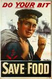 WW1 Poster Urging You to "Do Your Bit - Save Food" 1917-Maurice Randall-Framed Giclee Print