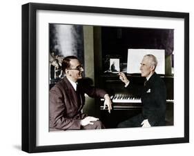 Maurice Ravel and Jacques Fevrier-null-Framed Photographic Print