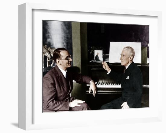 Maurice Ravel and Jacques Fevrier-null-Framed Photographic Print