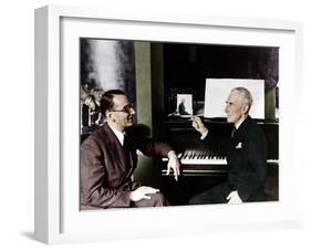 Maurice Ravel and Jacques Fevrier-null-Framed Photographic Print