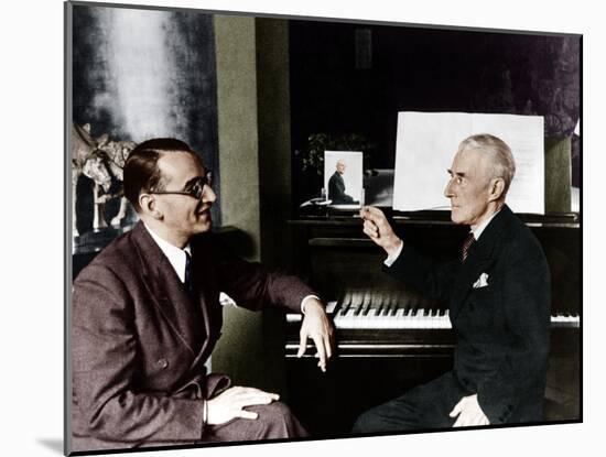 Maurice Ravel and Jacques Fevrier-null-Mounted Photographic Print