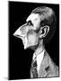Maurice Ravel, French composer , grey tone watercolour caricature, 1996 by Neale Osborne-Neale Osborne-Mounted Giclee Print
