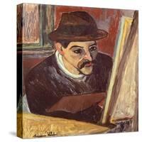 Maurice Utrillo in Front of His Easel-Suzanne Valadon-Stretched Canvas