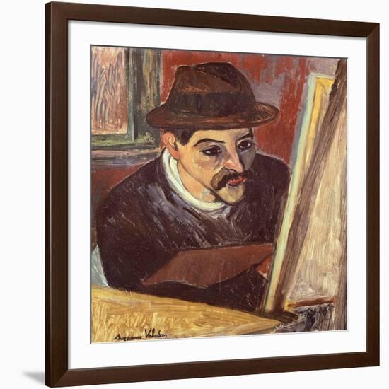 Maurice Utrillo in Front of His Easel-Suzanne Valadon-Framed Giclee Print