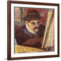 Maurice Utrillo in Front of His Easel-Suzanne Valadon-Framed Giclee Print