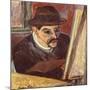 Maurice Utrillo in Front of His Easel-Suzanne Valadon-Mounted Giclee Print