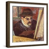 Maurice Utrillo in Front of His Easel-Suzanne Valadon-Framed Giclee Print