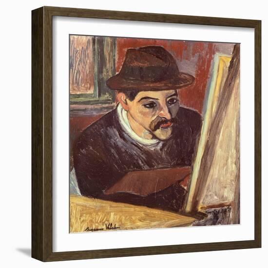 Maurice Utrillo in Front of His Easel-Suzanne Valadon-Framed Giclee Print