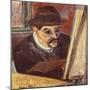 Maurice Utrillo in Front of His Easel-Suzanne Valadon-Mounted Giclee Print