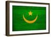 Mauritania Flag Design with Wood Patterning - Flags of the World Series-Philippe Hugonnard-Framed Art Print