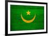 Mauritania Flag Design with Wood Patterning - Flags of the World Series-Philippe Hugonnard-Framed Art Print