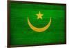 Mauritania Flag Design with Wood Patterning - Flags of the World Series-Philippe Hugonnard-Framed Art Print