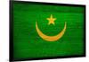 Mauritania Flag Design with Wood Patterning - Flags of the World Series-Philippe Hugonnard-Framed Art Print