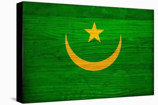 Mauritania Flag Design with Wood Patterning - Flags of the World Series-Philippe Hugonnard-Stretched Canvas