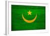 Mauritania Flag Design with Wood Patterning - Flags of the World Series-Philippe Hugonnard-Framed Art Print