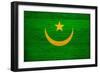 Mauritania Flag Design with Wood Patterning - Flags of the World Series-Philippe Hugonnard-Framed Premium Giclee Print