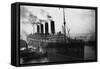 Mauritania Is Guided into Dry Dock-null-Framed Stretched Canvas