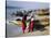 Mauritania, Nouakchott Fishermen Unload Gear from Boats Returning to Shore at Plage Des Pecheurs-Andrew Watson-Stretched Canvas