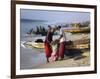 Mauritania, Nouakchott Fishermen Unload Gear from Boats Returning to Shore at Plage Des Pecheurs-Andrew Watson-Framed Photographic Print