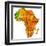 Mauritania on Actual Map of Africa-michal812-Framed Art Print