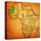 Mauritania on Actual Map of Africa-michal812-Stretched Canvas